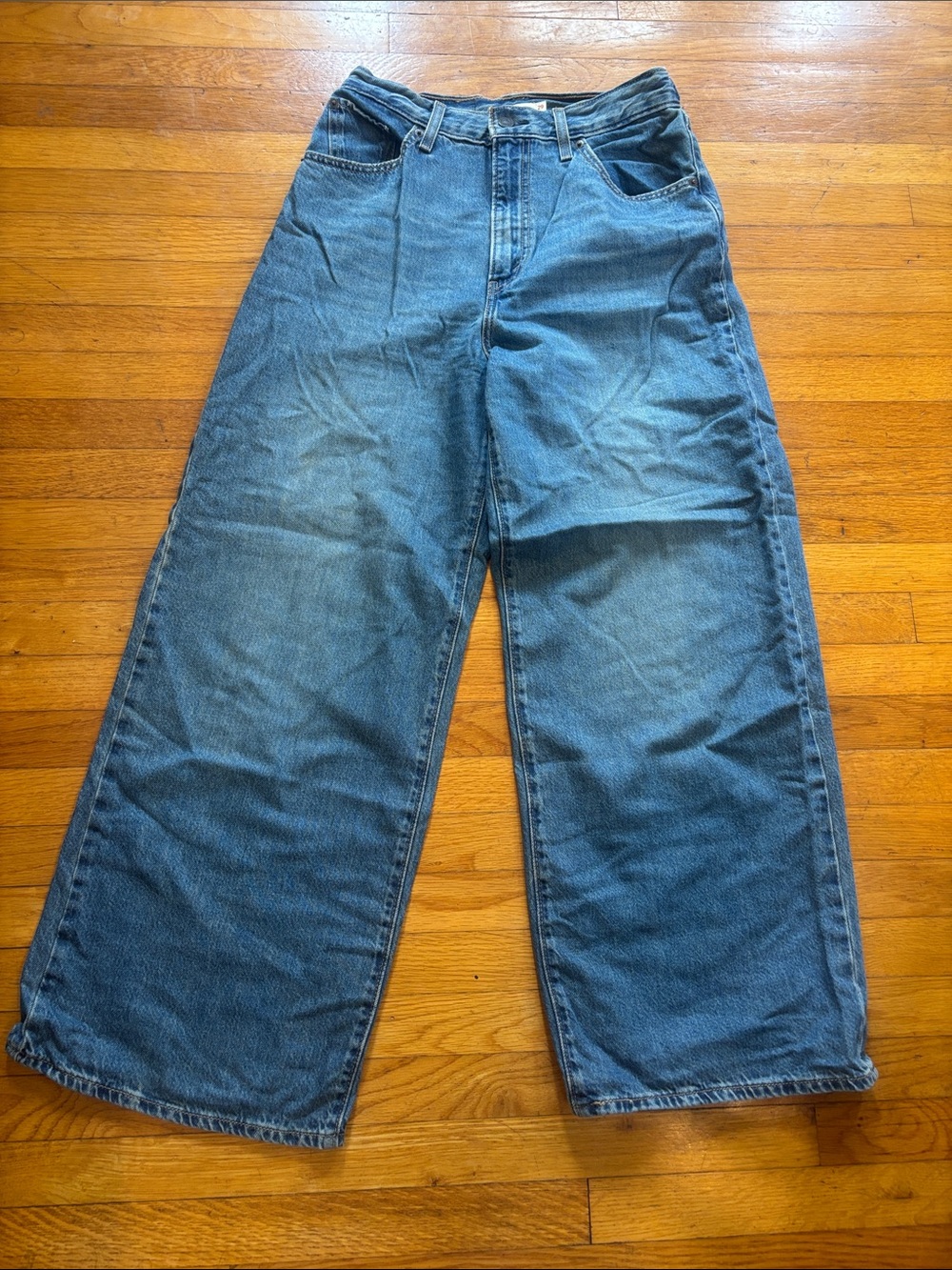 Cinch Relaxed Wide-Leg Blue Denim Jeans